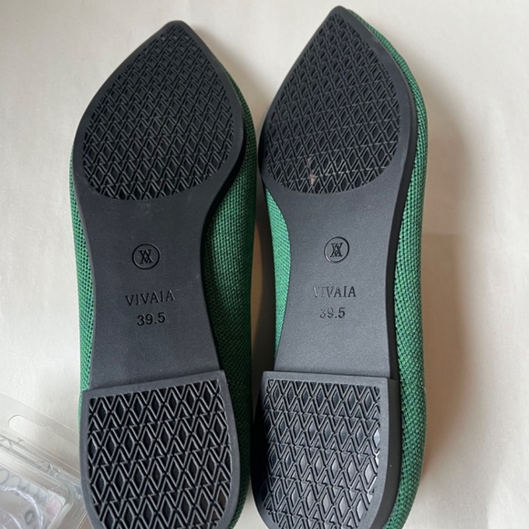 VIVAIA Forest Green Pointed-Toe Embordered Buckle Casual Flats Shoes Ena 2.0 - Picture 13 of 16